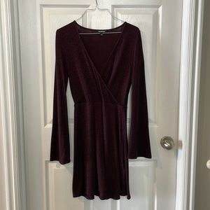 Merlot long sleeve dress